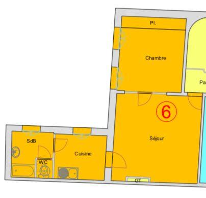 Appartement T2 - petit immeuble pierre
