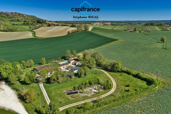 Propriete à vendre 11 pièces MONSEGUR (47) Propriété avec maison et maison d'amis de 260m2 habitables sur 12 757m² de terrain - 2 piscines