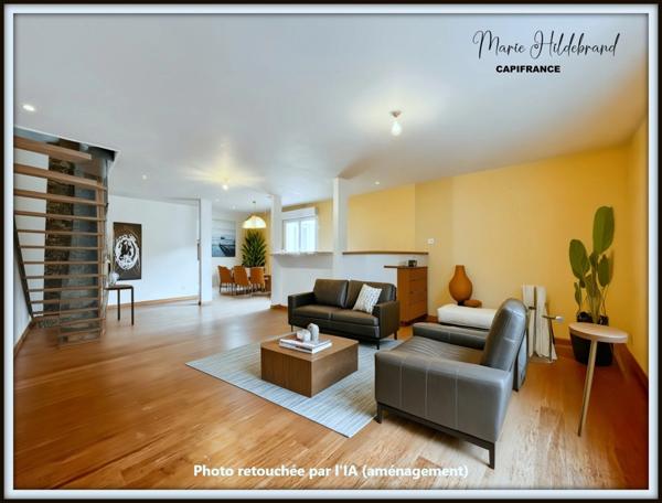 Immeuble de 130m² habitable - 2 appartements - cours