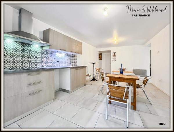 Immeuble de 130m² habitable - 2 appartements - cours