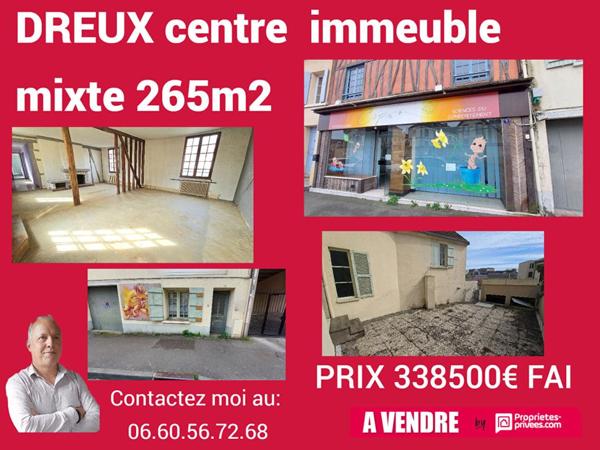 Immeuble centre ville Dreux 12 pièce(s) 265 m2