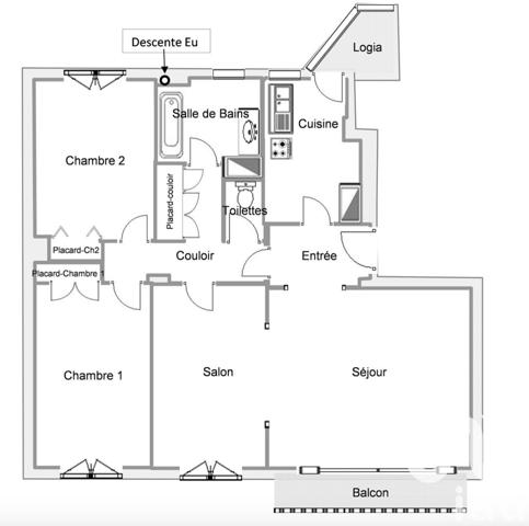 Appartement 4 pièces de 65 m² à Nogent-sur-Marne (94130)