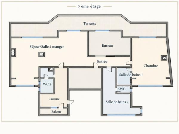 Appartement à vendre 1 495 000 € Paris 16 4 p 114 m² DPE F