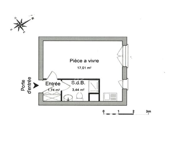 Appartement Nancy 1 pièces 22.19 m2