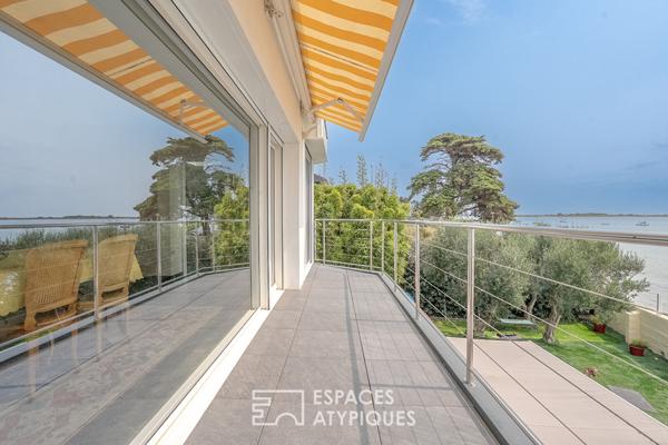 Maison spacieuse vue mer immédiate avec jardin clos et accès privatif à la plage