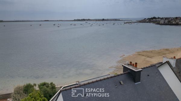 Maison spacieuse vue mer immédiate avec jardin clos et accès privatif à la plage