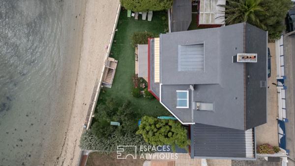 Maison spacieuse vue mer immédiate avec jardin clos et accès privatif à la plage