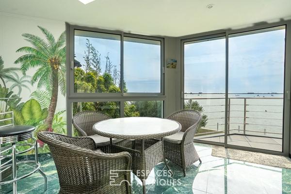 Maison spacieuse vue mer immédiate avec jardin clos et accès privatif à la plage