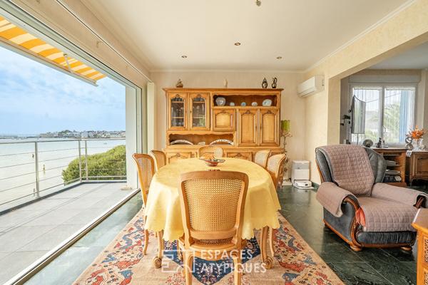 Maison spacieuse vue mer immédiate avec jardin clos et accès privatif à la plage