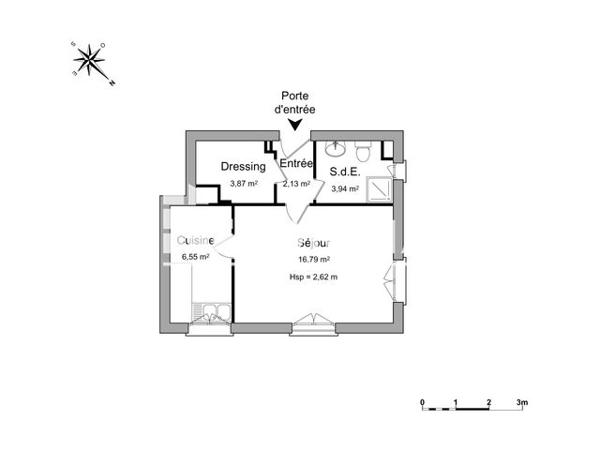 Location Studio 33.28 m² - 14 AVENUE RAYMOND CROSLAND Fontenay Aux Roses 92260
