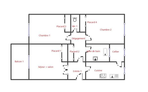 Appartement à vendre    3 pièces •  Hyères