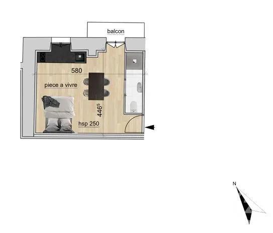 Appartement F3 à vendre  3 pièces - 70,60 m 2   THONON LES BAINS  - 74