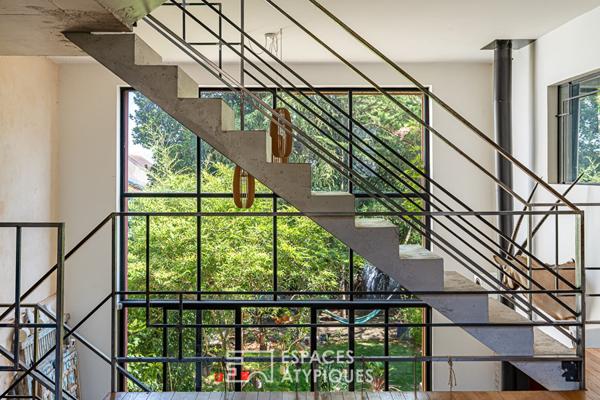 Maison d’architecte au style loft avec jardin et terrasses à Châtillon limite Clamart