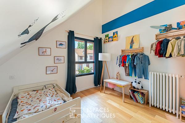 Maison d’architecte au style loft avec jardin et terrasses à Châtillon limite Clamart