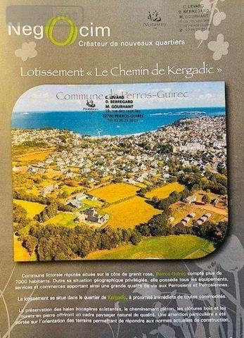 Terrain à Batir à vendre à Perros-Guirec dans les Côtes-d'Armor (22700), ref : 255