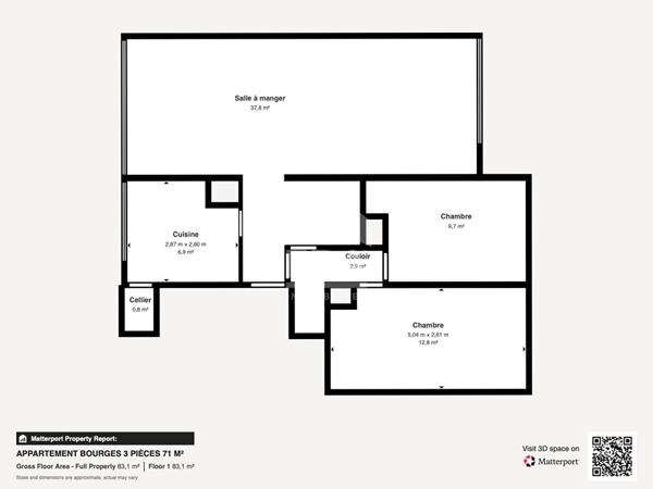APPARTEMENT BOURGES 3 PIÈCES 71 M²
