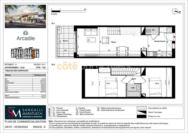 Vente Appartement58,67 m² - 3 Pièces - TOULOUSE (31100)