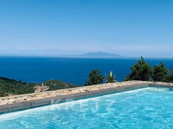 ERBALUNGA – PROPRIÉTÉ DE CHARME AVEC VUE MER PANORAMIQUE ET PISCINE