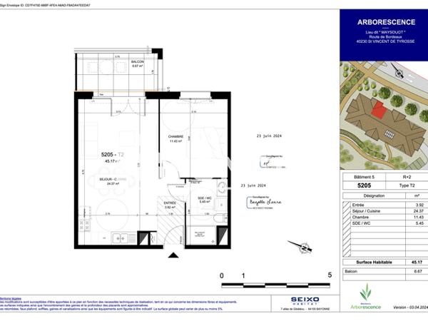 Location Appartement 2 pièces 45.17 m² - 2 RUE DE LA GALUPE Saint-vincent-de-tyrosse 40230