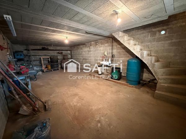 Maison avec sous-sol sur beau terrain arboré