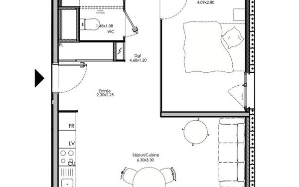 Appartement à vendre    3 pièces • 61 m2 Neuville-sur-Saône