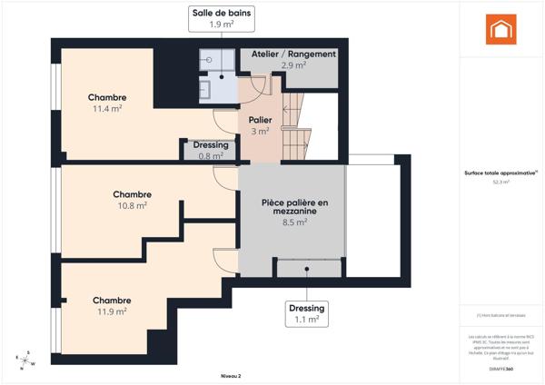 Triplex 6 pièces avec balcons en parfait état