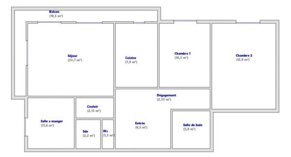 Métro CHARENTON ECOLE - 4 pièces de 85 m² - 8ème étage