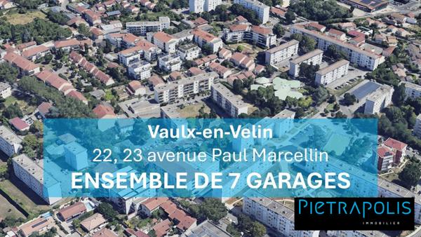INVESTISSEMENT LOCATIF – LOT DE 7 GARAGES EN SOUS-SOL LOUÉS – VAULX-EN-VELIN VILLAGE