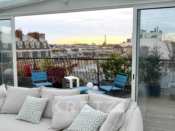 Penthouse Batignolles - Vue Tour Eiffel et Montmartre - 188m2 + 200m2 extérieur