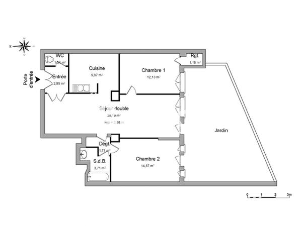 Location Local commercial 3 pièces 75.95 m² - 4 RUE D'ENGHIEN Bordeaux 33000
