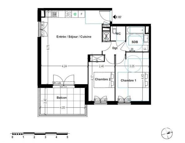 Appartement à vendre 3 pièces 67 m² Cogolin