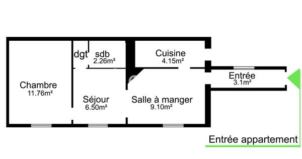 Appartement
         2 pièces
        - 38 m² Exclusivité 179 000 € *