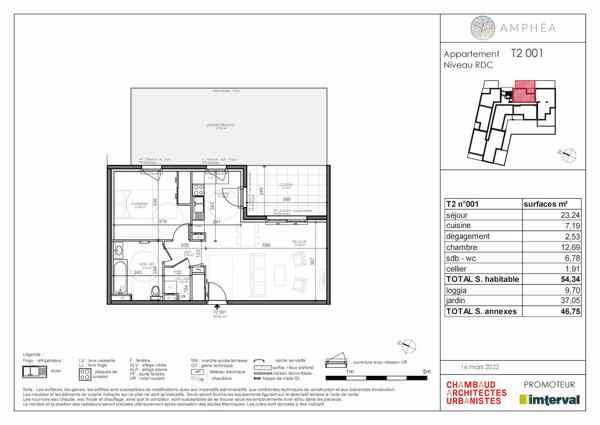 Appartement 2 pièces 55 m2