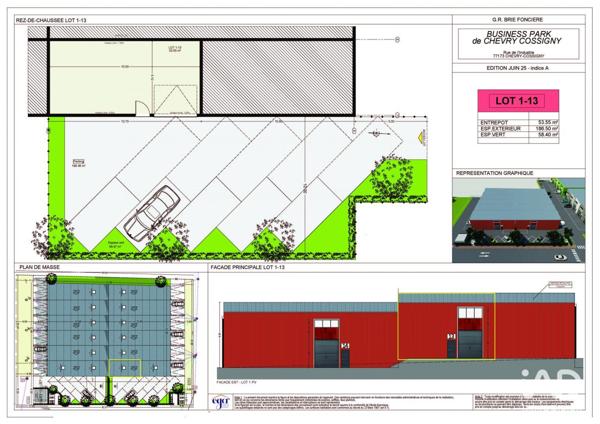 Local d’activité à vendre 54 m² Chevry-Cossigny