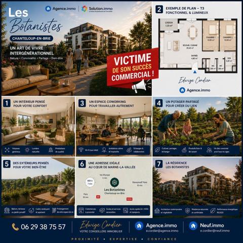 À vendre - T4, 4 pièces situé à Chanteloup-en-Brie (77600)