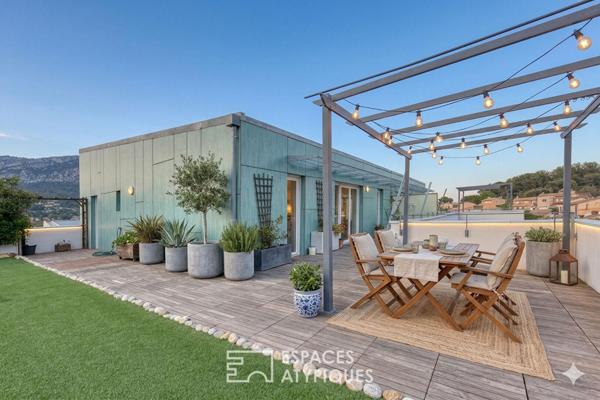 Dernier étage avec terrasse en rooftop