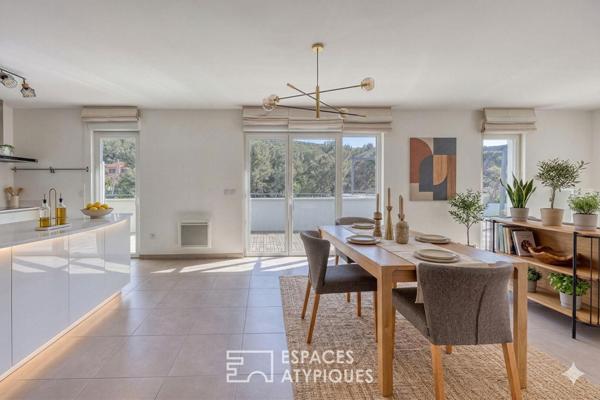 Dernier étage avec terrasse en rooftop