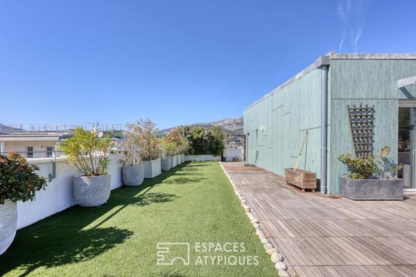 Dernier étage avec terrasse en rooftop