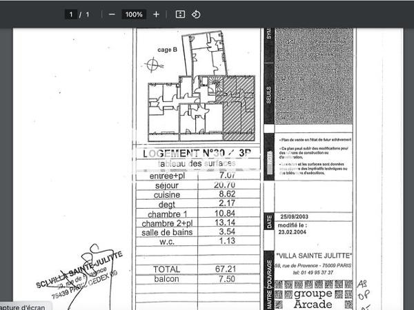 Location Appartement 3 pièces 67.21 m² - 20 RUE DU COL. MARCHAND Villejuif 94800