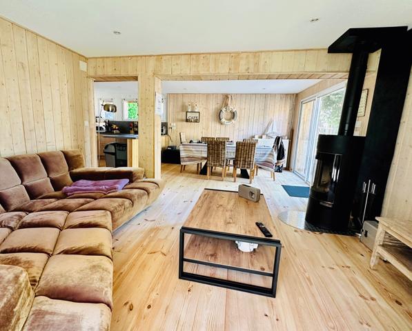 Cap Ferret plage de l’Horizon, jolie villa bois « esprit cabane » à deux pas des dunes et de l’océan avec jardin, solarium et jacuzzi