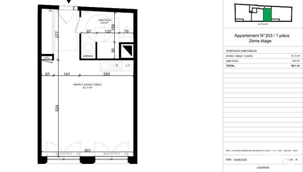 Studio à vendre 38 m² Paris 17