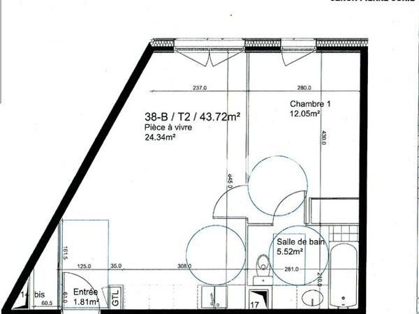 À vendre Appartement 2 pièces 44 m² - Cenon 33150