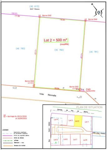 Terrain de 500m² Lot 2 "Jardin des nains"
