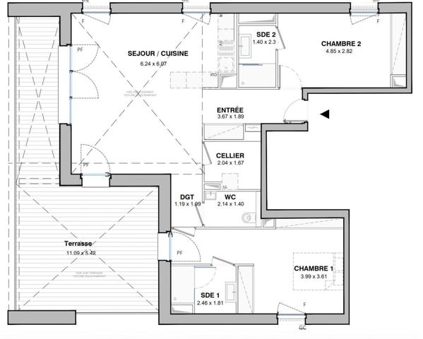Appartement (neuf) à vendre 3 pièces 85 m² Montpellier