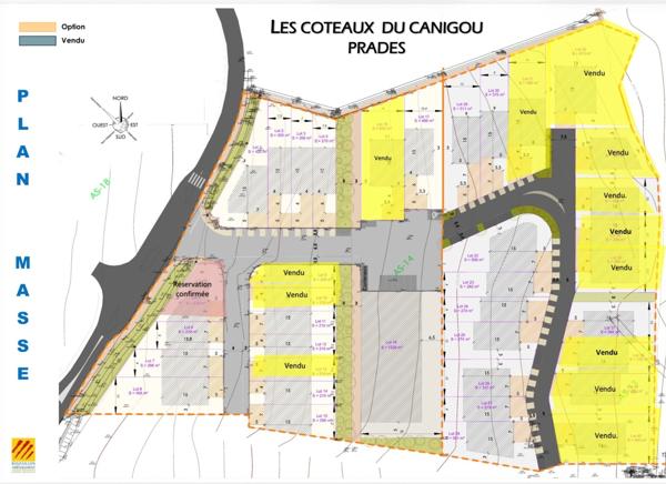 Dpt Pyrénées Orientales (66), à vendre PRADES Terrain constructible 225 m², 2 faces, libre constructeur