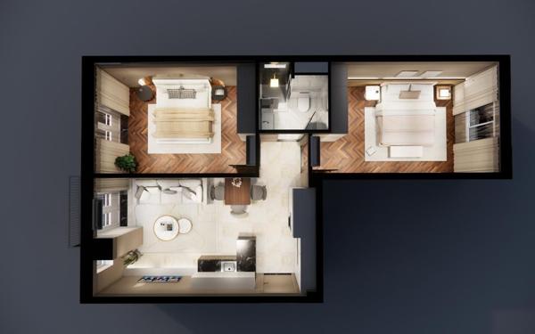 Appartement à vendre    2 pièces • 49,73 m2 Nice