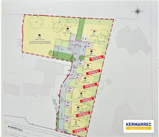 Terrain – 445 m² environ à Vitré (ref : 2400)