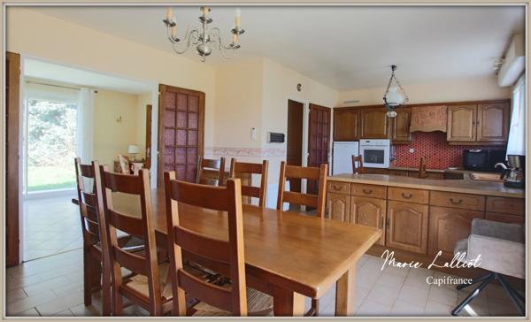 Maison à vendre 10 pièces PITHIVIERS LE VIEIL (45), 6 chambres, Garage, Jardin Clos, Plain Pied, PAC réversible.