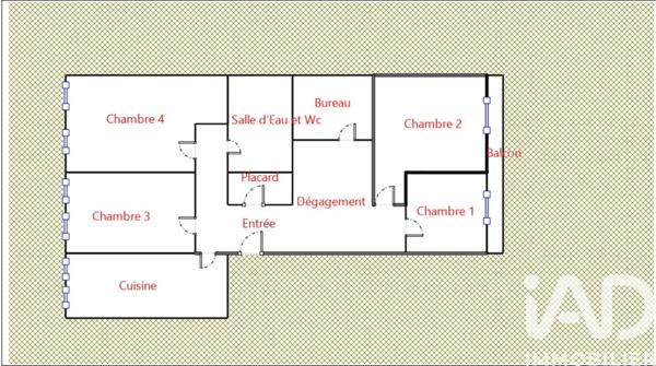 Appartement à vendre 4 pièces 74 m² Paris 19