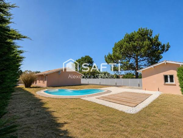 Maison 3 chambres avec garage et piscine